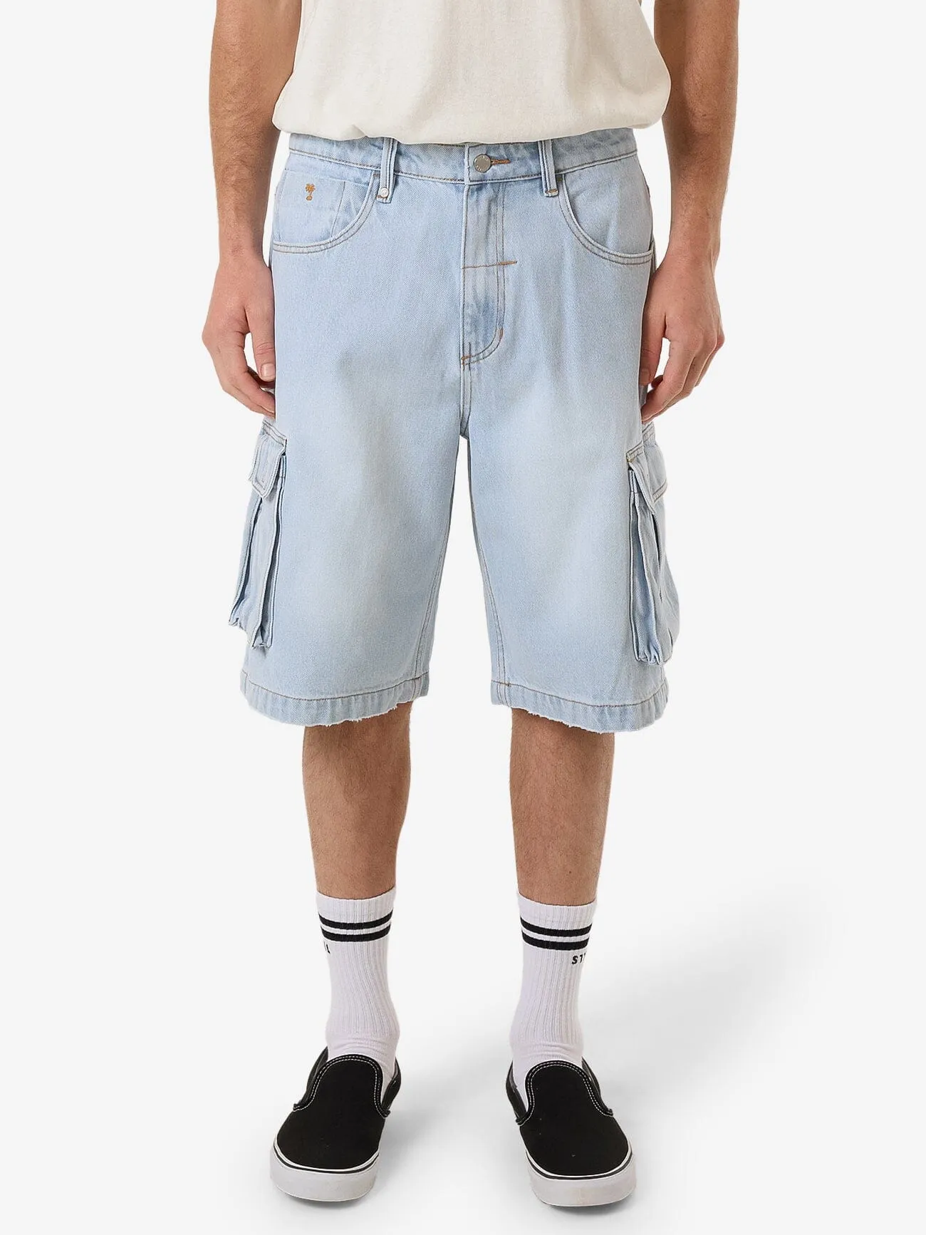 Big Slacker Denim Cargo Short - Epoch Blue sold by Thrills