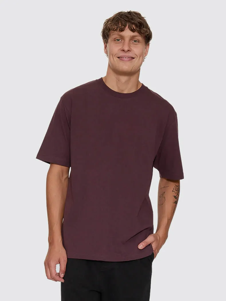 Thrills Military Oversize Tee - Aubergine sold by Thrills