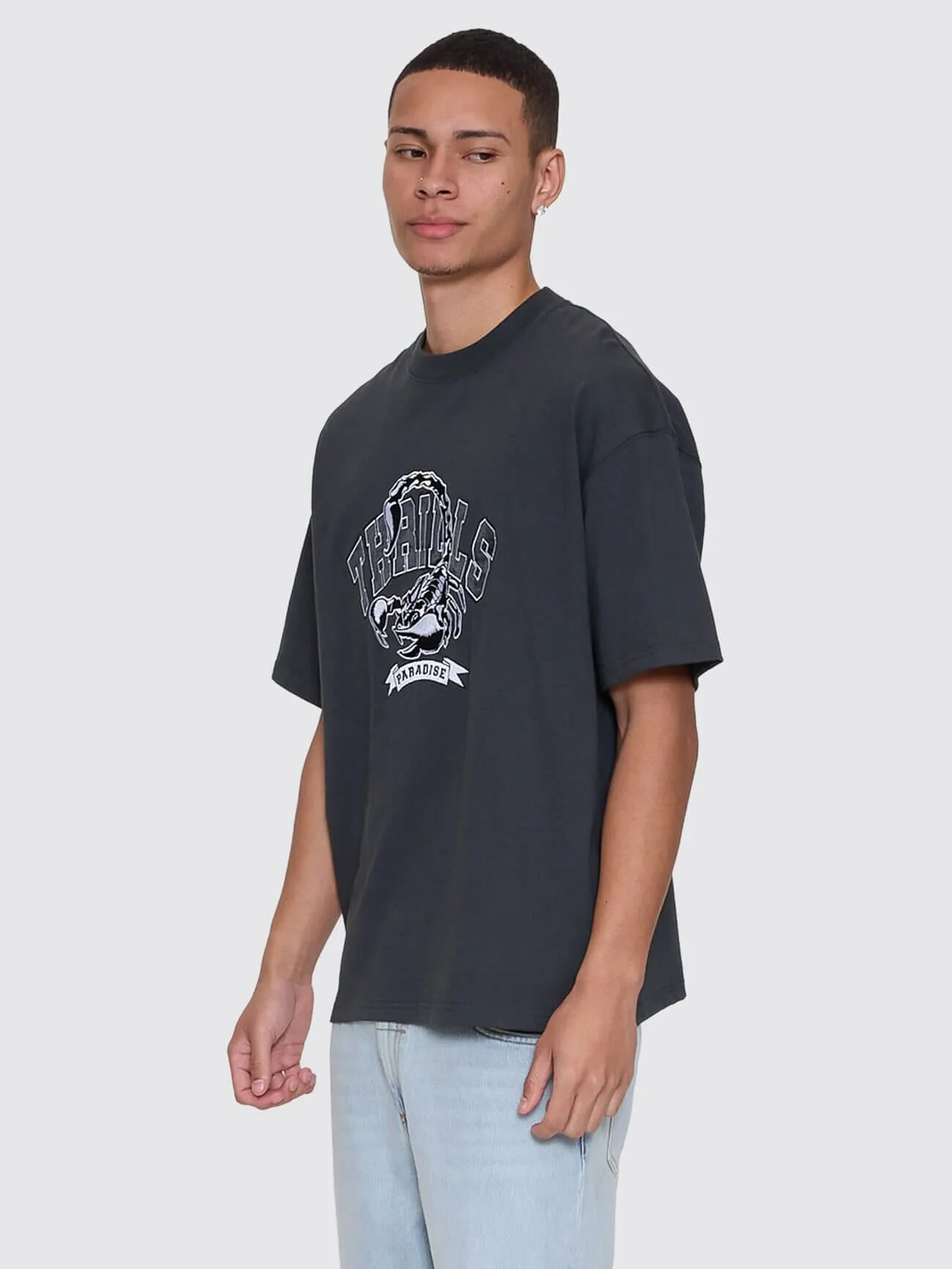 Sting Of Defeat Box Fit Oversize Tee - Carbon sold by Thrills product image thumbnail 4