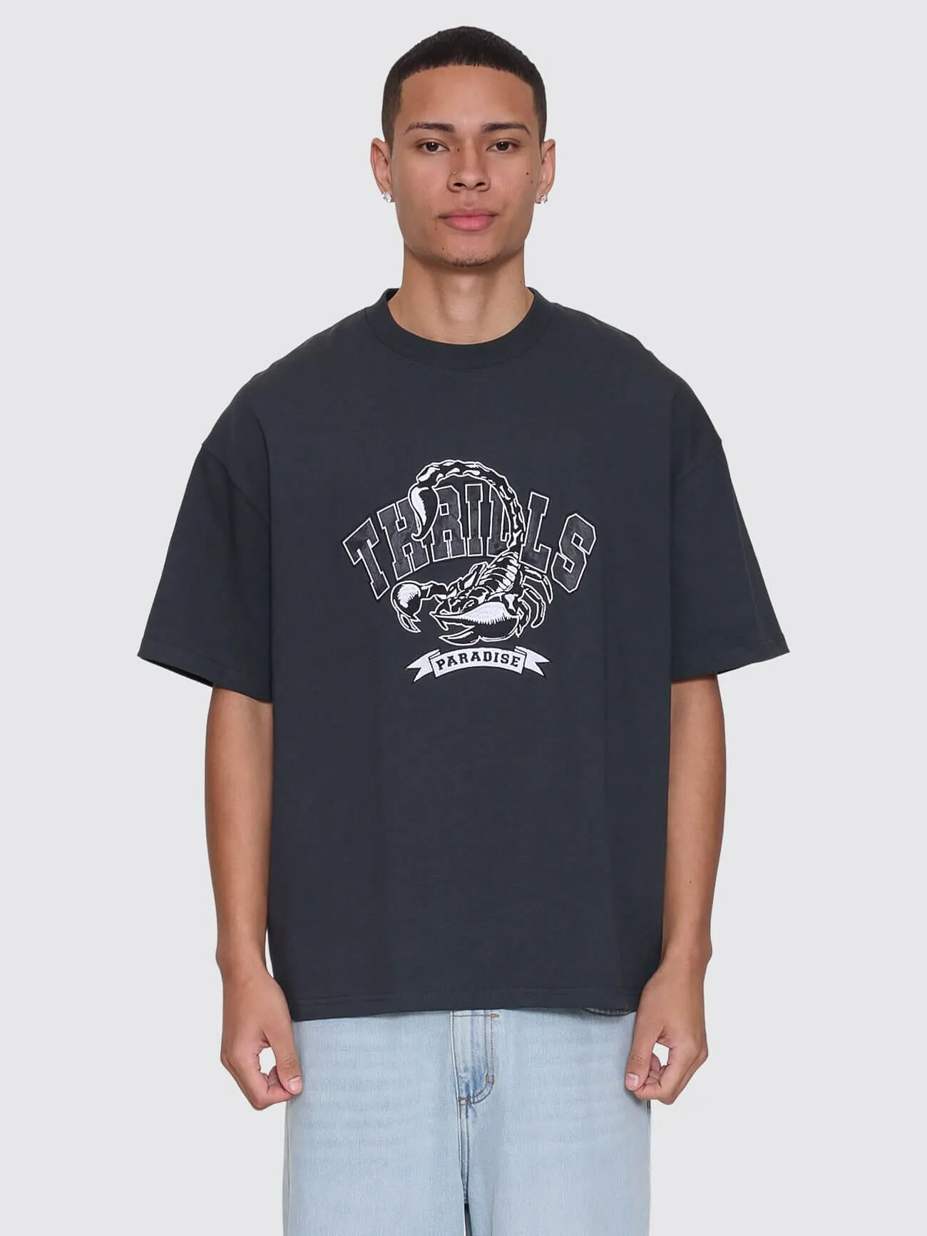 Sting Of Defeat Box Fit Oversize Tee - Carbon sold by Thrills