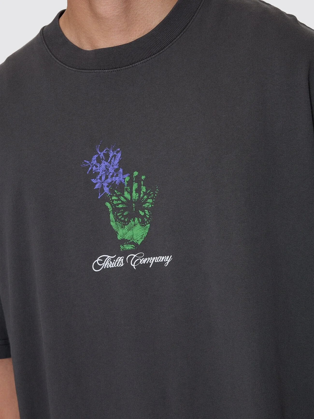 Reentry Box Fit Oversize Cropped Tee - Dark Merch Black sold by Thrills product image thumbnail 2