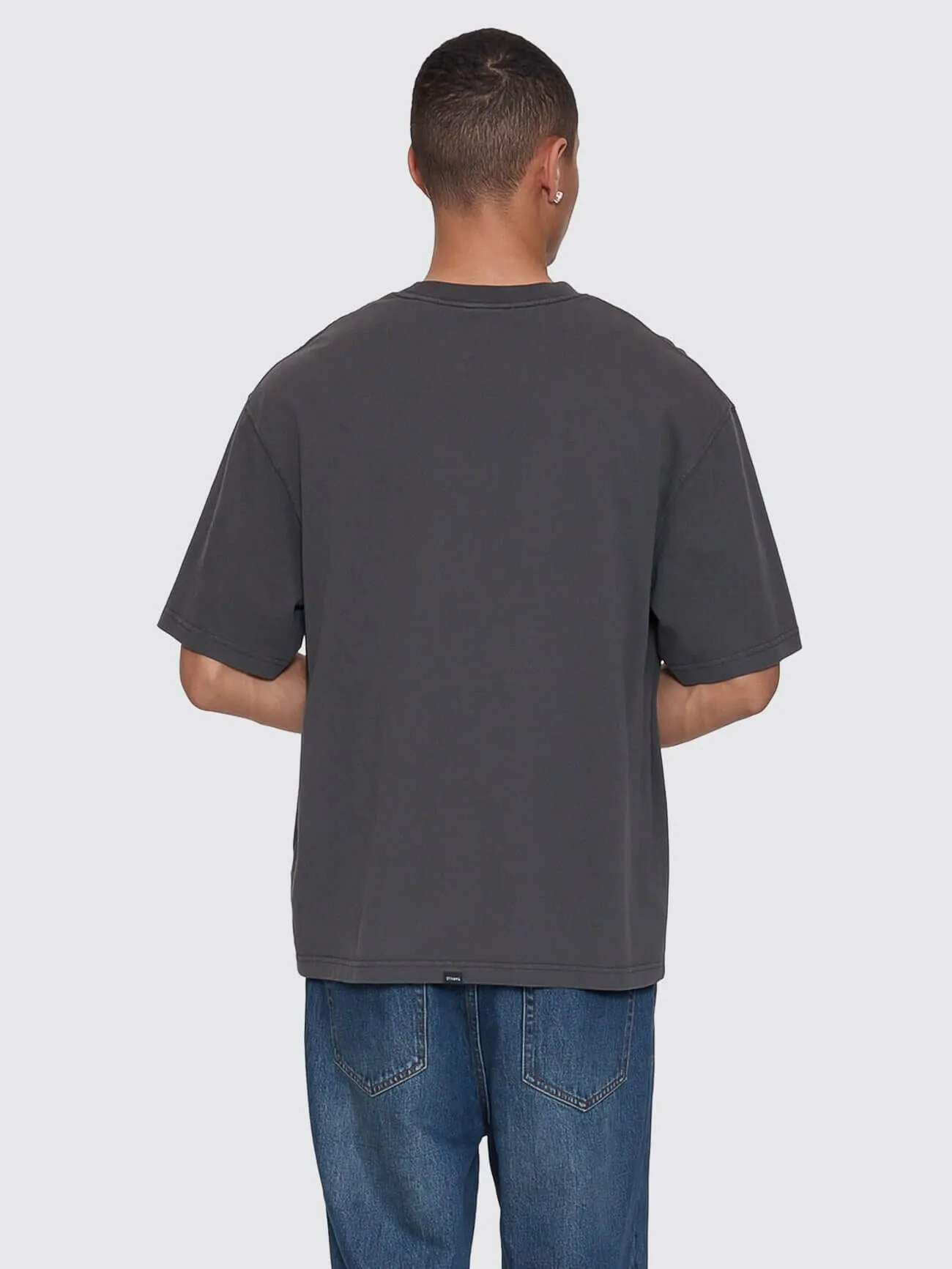 Reentry Box Fit Oversize Cropped Tee - Dark Merch Black sold by Thrills product image thumbnail 4