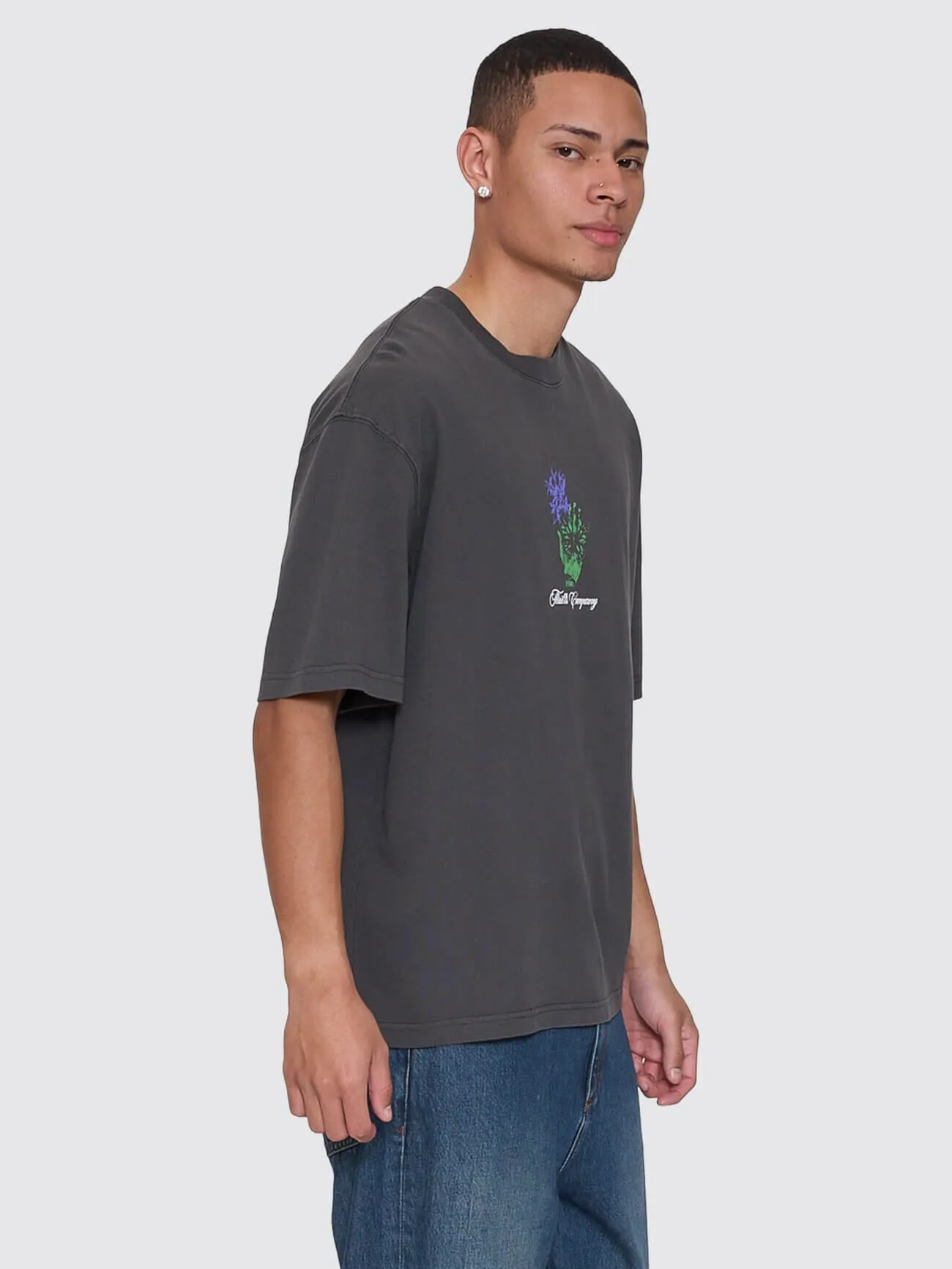 Reentry Box Fit Oversize Cropped Tee - Dark Merch Black sold by Thrills product image thumbnail 5