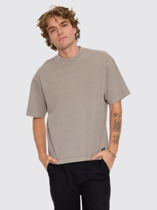 Thrills Military Oversize Box Crop Tee - Fog made by Thrills