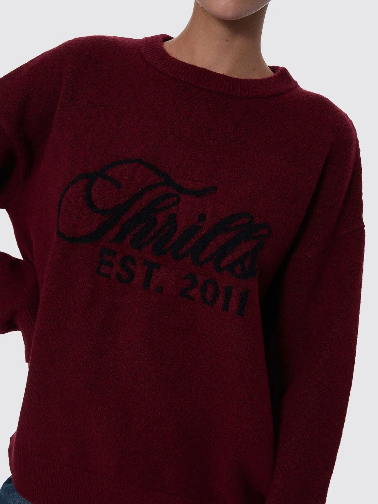 Bloodlines Knit Sweater - New Maroon sold by Thrills product image thumbnail 2