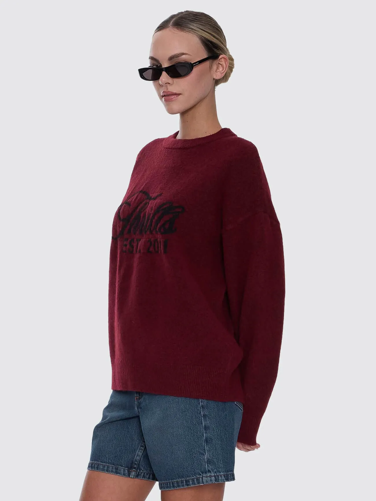 Bloodlines Knit Sweater - New Maroon sold by Thrills product image thumbnail 5