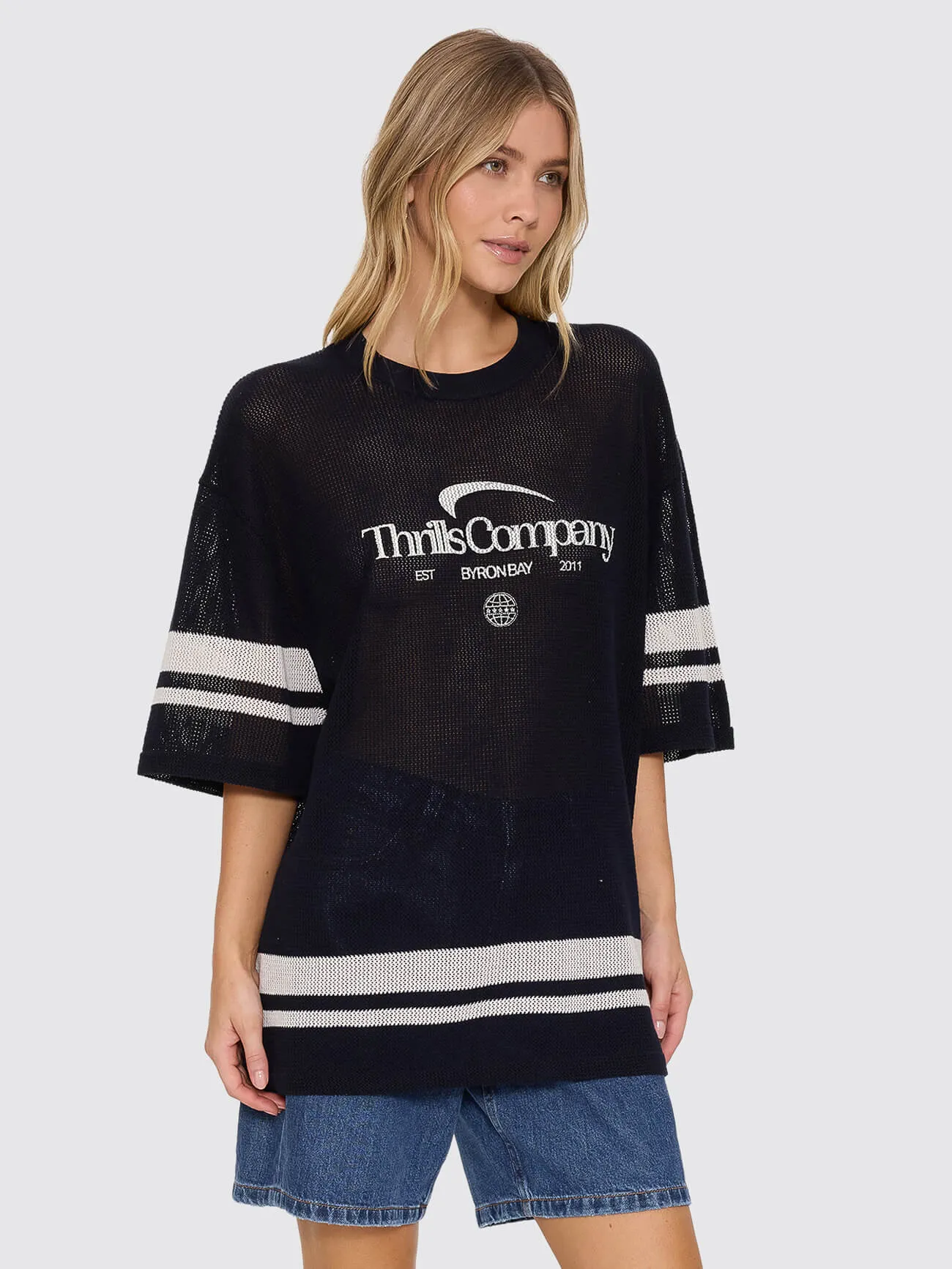 End Game Knit Oversized Tee - Washed Black sold by Thrills product image thumbnail 5