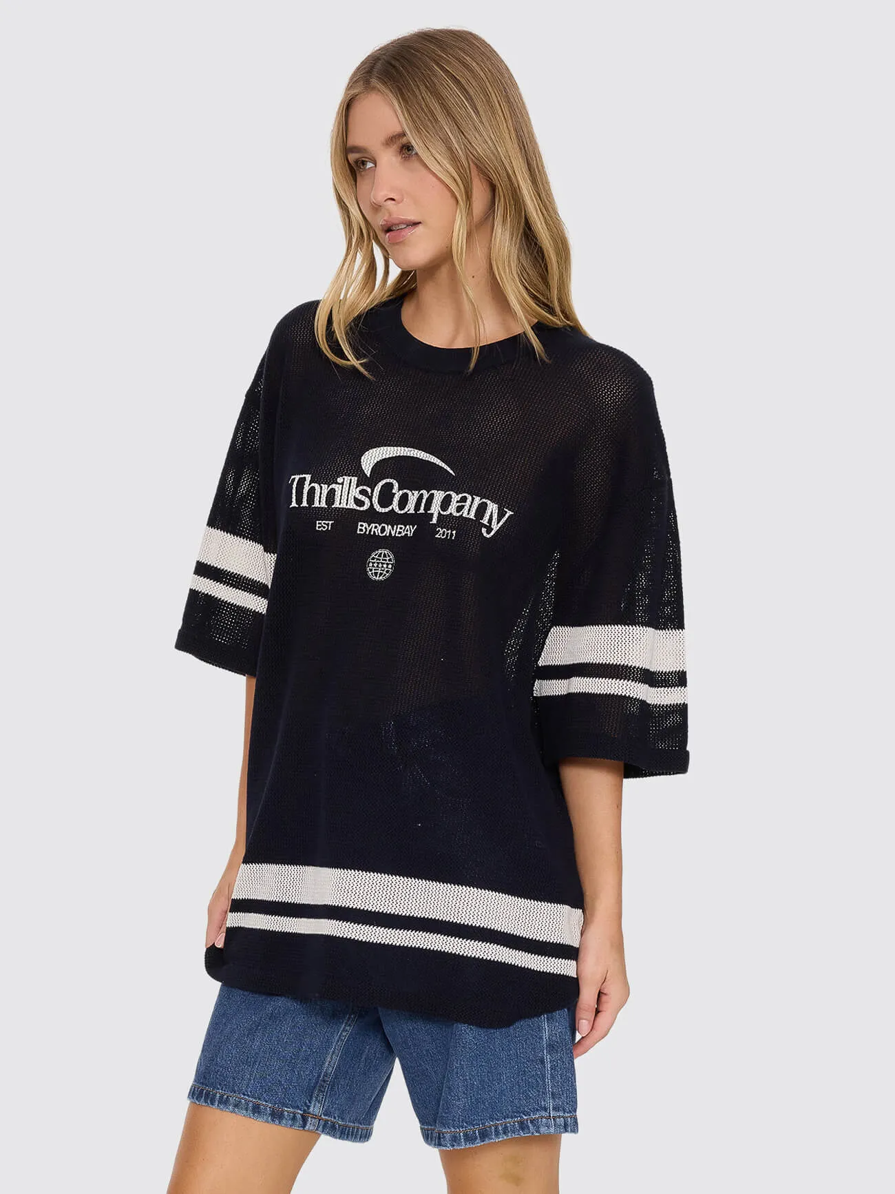 End Game Knit Oversized Tee - Washed Black sold by Thrills product image thumbnail 3