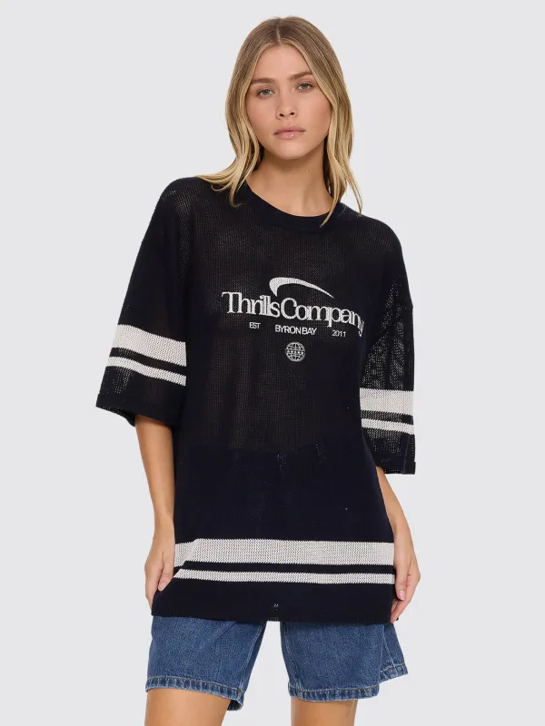 End Game Knit Oversized Tee - Washed Black made by Thrills