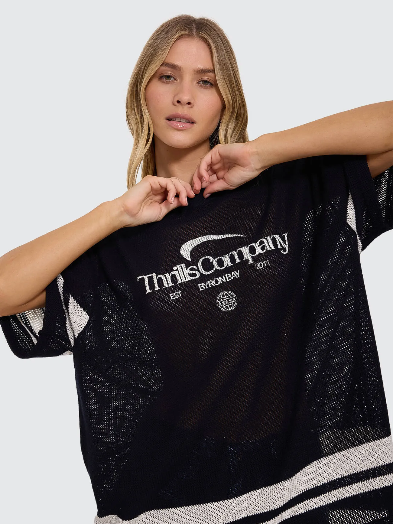 End Game Knit Oversized Tee - Washed Black sold by Thrills product image thumbnail 2