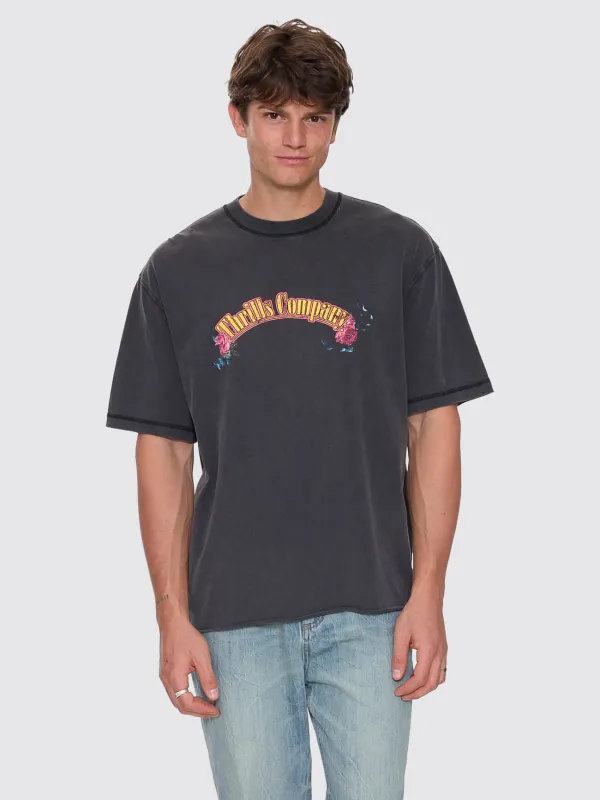Fury Box Fit Oversize Cropped Tee - Temple Grey made by Thrills