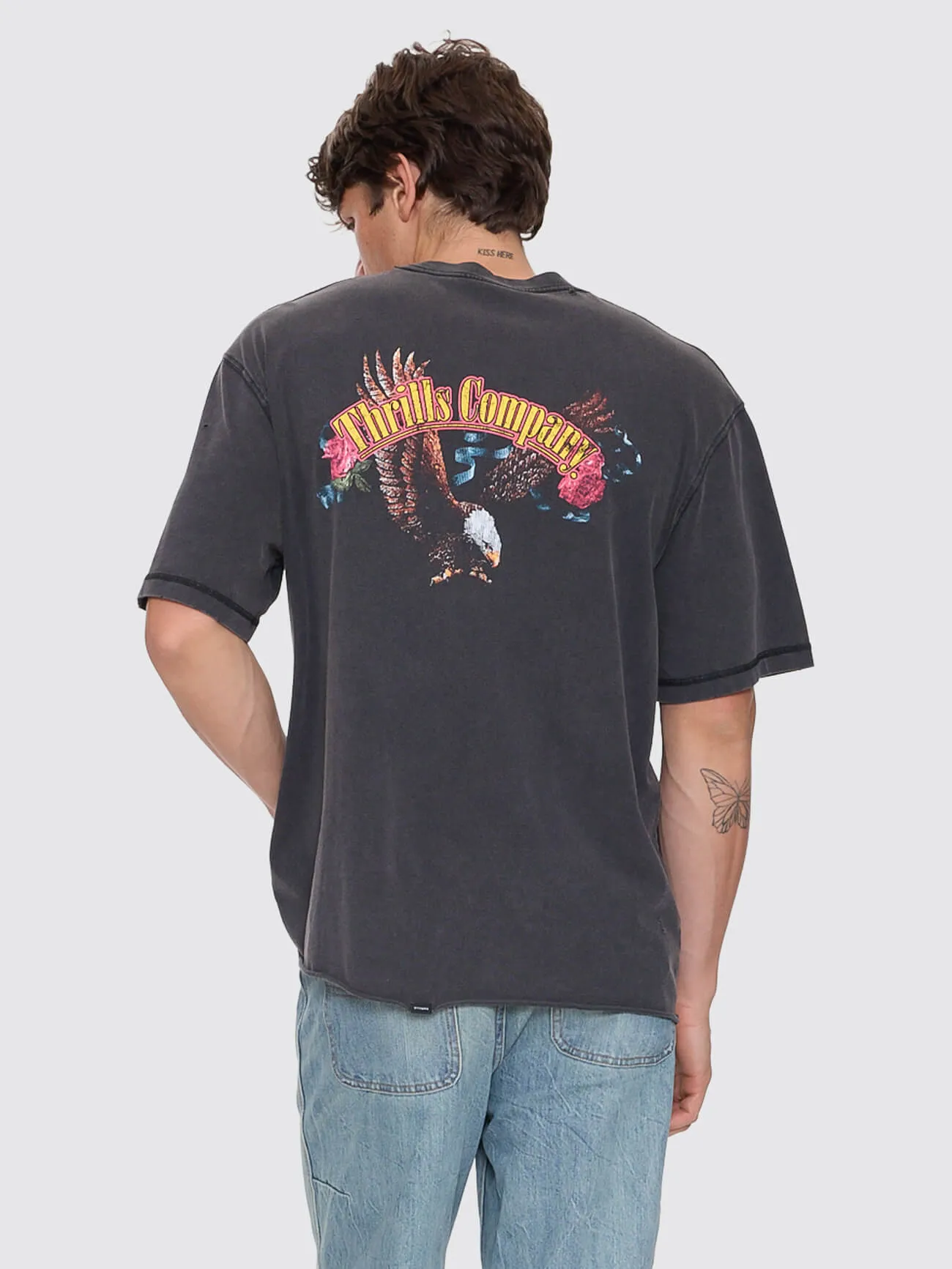 Fury Box Fit Oversize Cropped Tee - Temple Grey sold by Thrills product image thumbnail 2