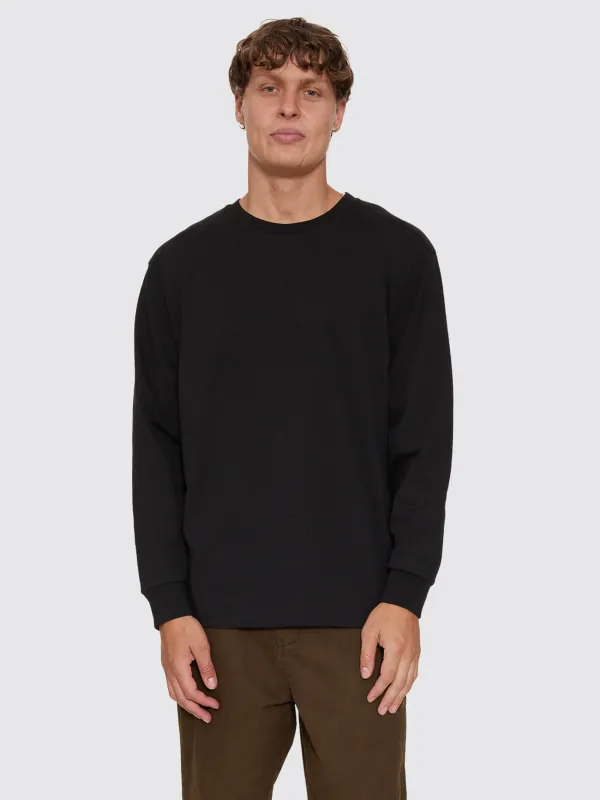 Thrills Military Oversize Long Sleeve Tee - Black made by Thrills