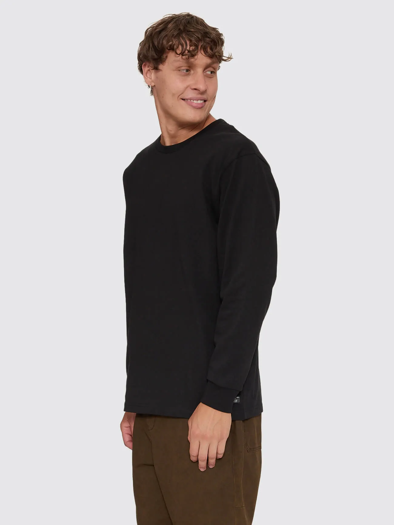Thrills Military Oversize Long Sleeve Tee - Black sold by Thrills product image thumbnail 3