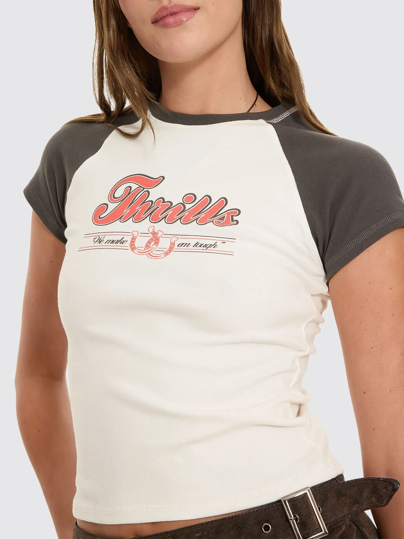 Make Em Tough Raglan Club Tee - Dirty White sold by Thrills product image thumbnail 2