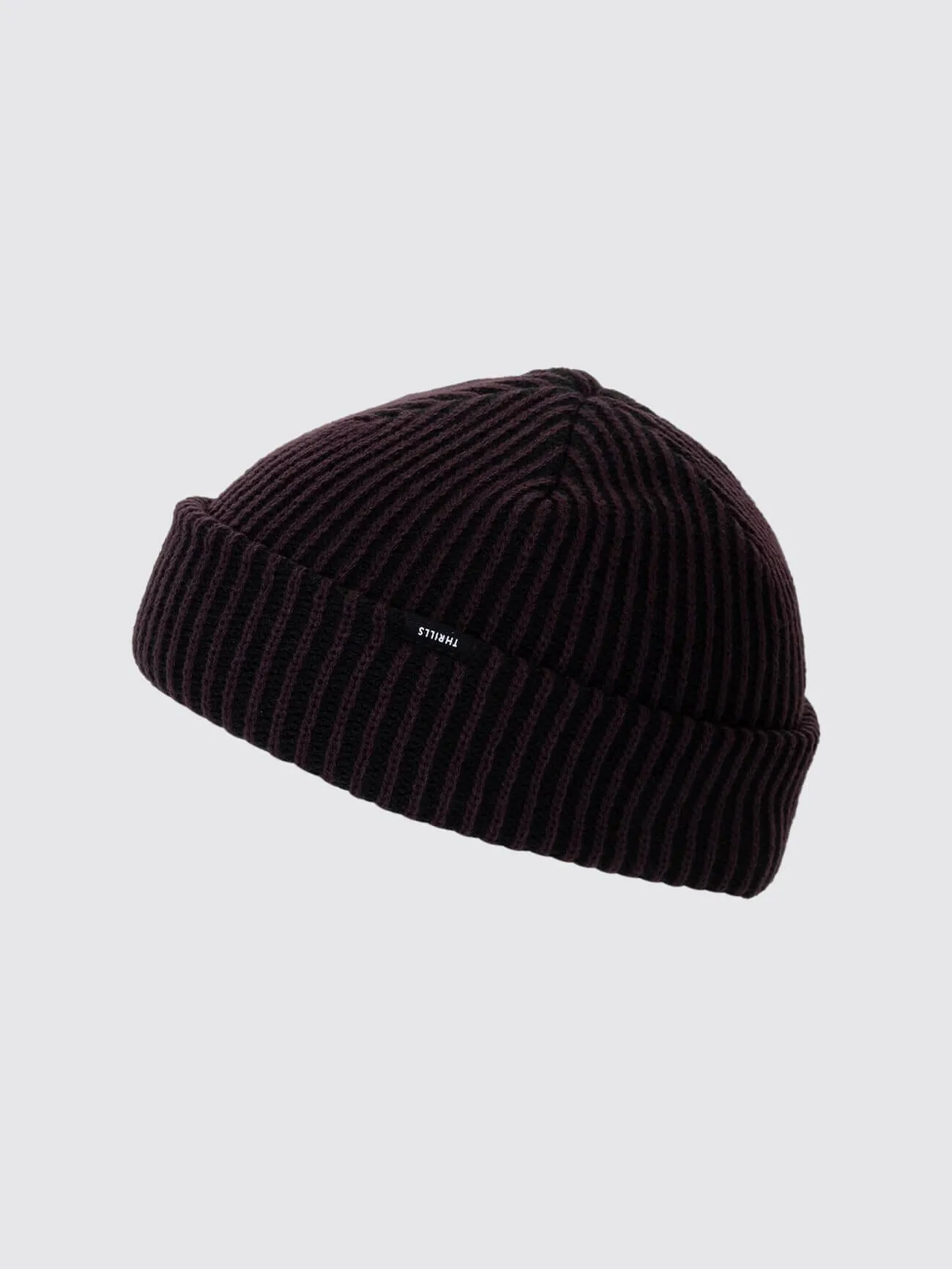 Thrills Classic Ribbed Beanie - Black Deep Plum sold by Thrills product image thumbnail 2