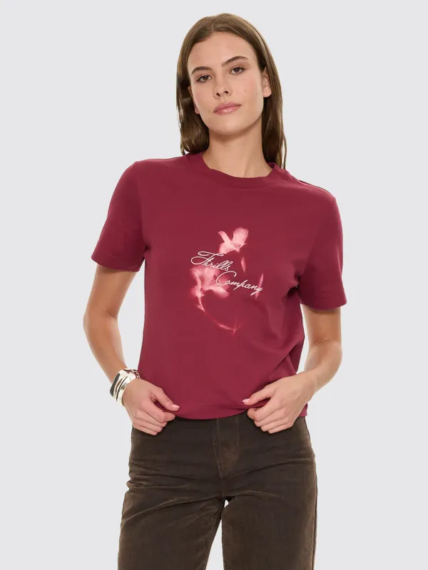 Nightbloom Essential Tee - Garnet Orchid made by Thrills