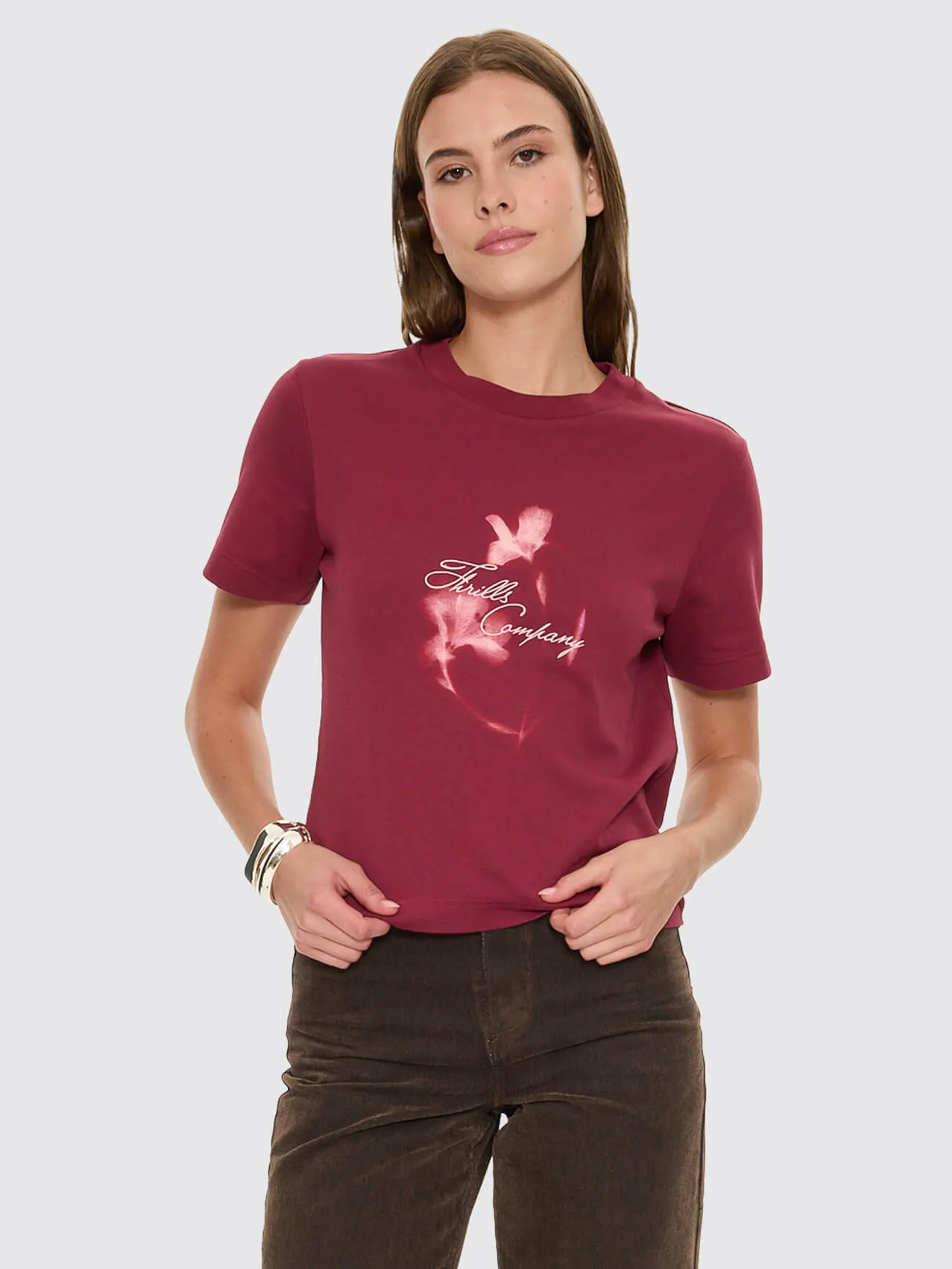 Nightbloom Essential Tee - Garnet Orchid sold by Thrills