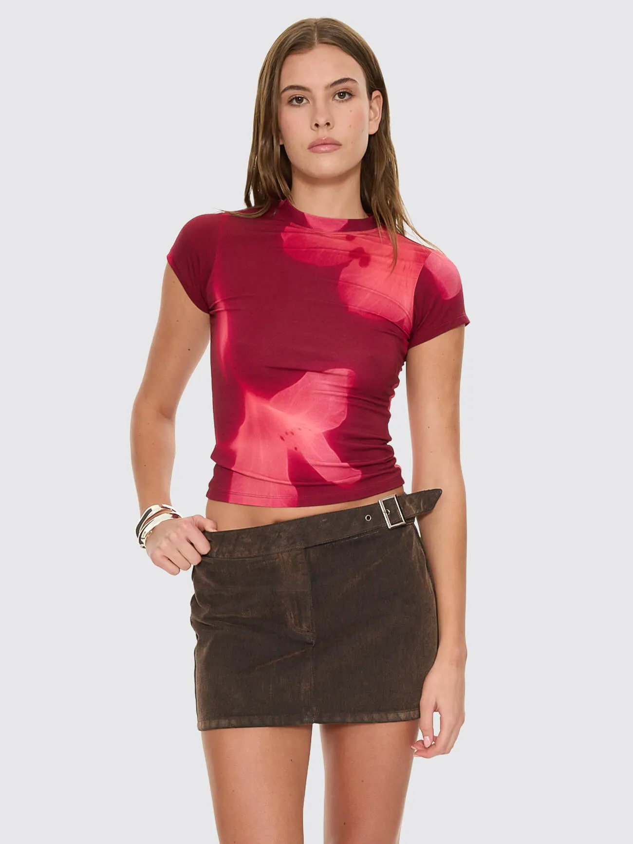 Nightbloom Club Tee - Garnet Orchid sold by Thrills