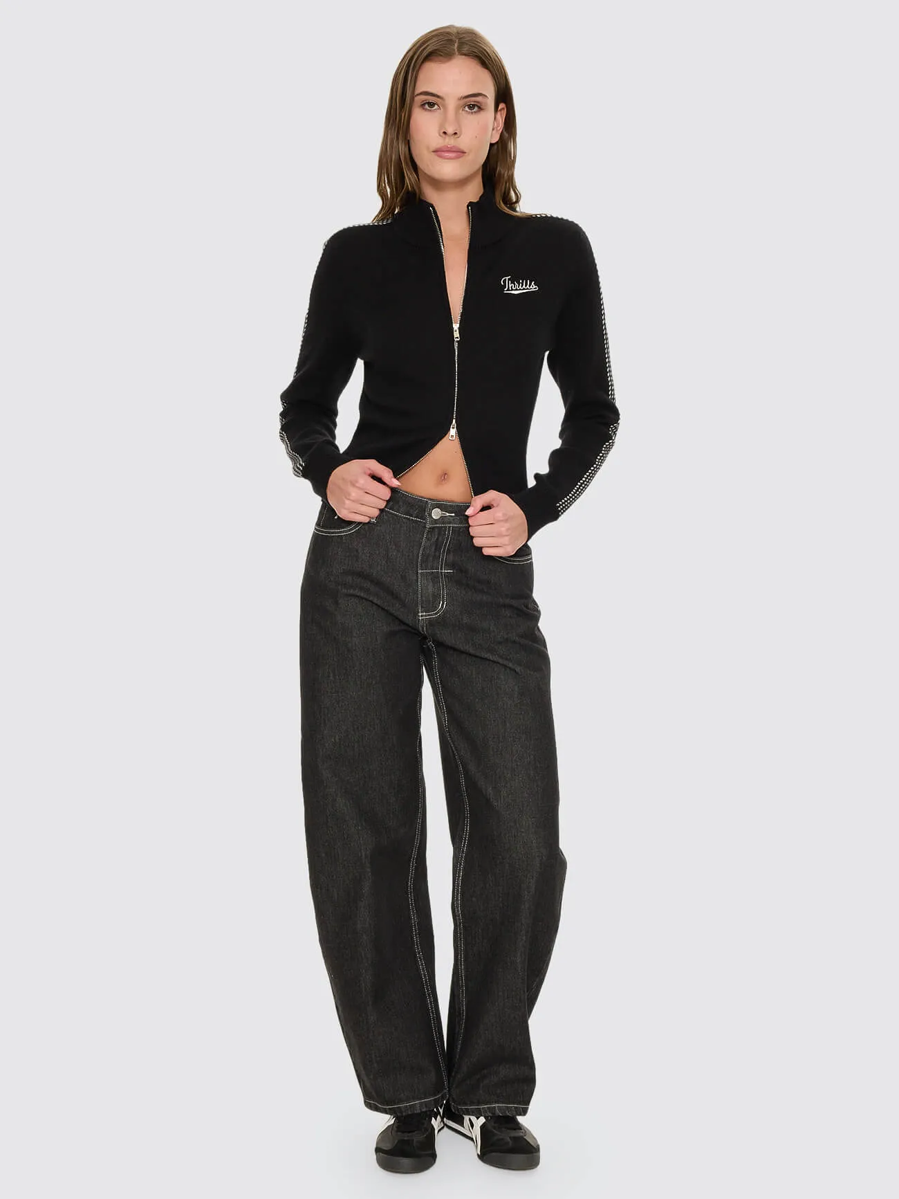 Final Call Zip Knit Sweater - Black sold by Thrills product image thumbnail 4