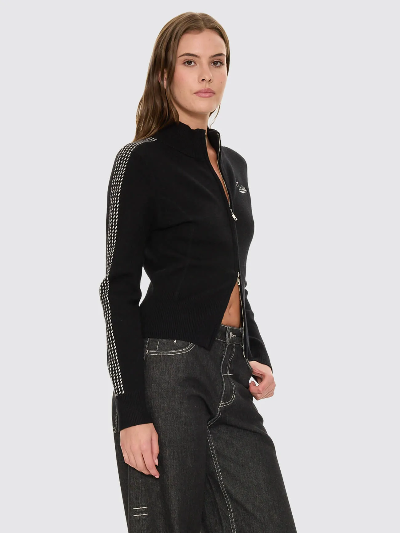 Final Call Zip Knit Sweater - Black sold by Thrills product image thumbnail 3