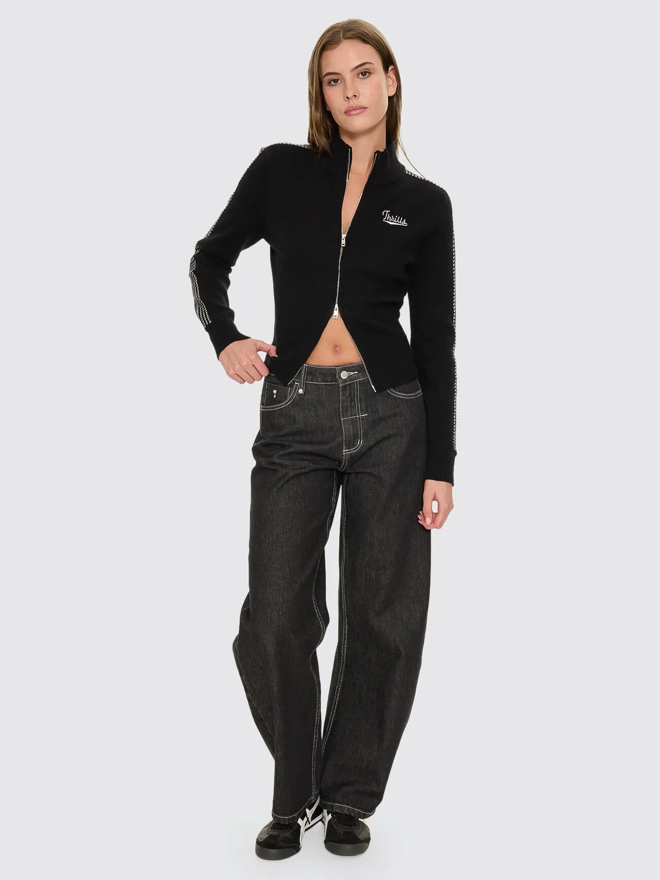 Final Call Zip Knit Sweater - Black sold by Thrills product image thumbnail 5