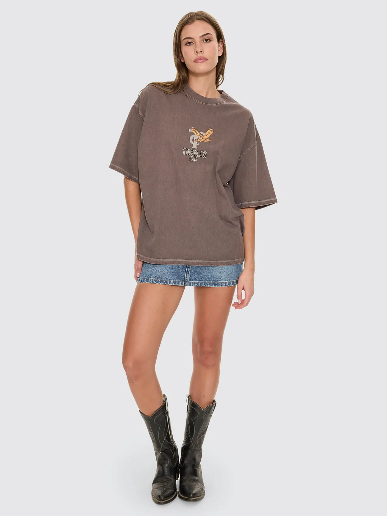 Take It Easy Oversized Tee - Clay Smoke sold by Thrills product image thumbnail 3