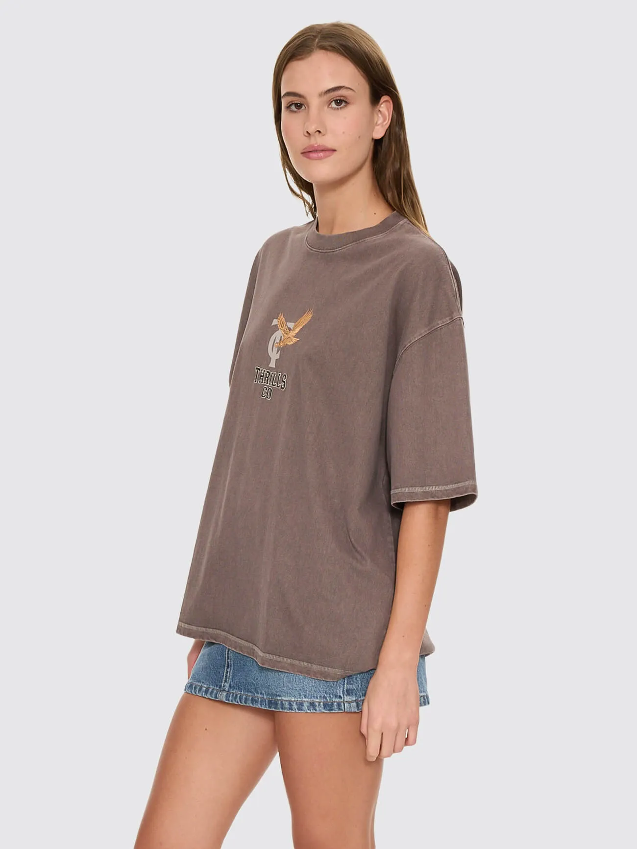 Take It Easy Oversized Tee - Clay Smoke sold by Thrills product image thumbnail 4