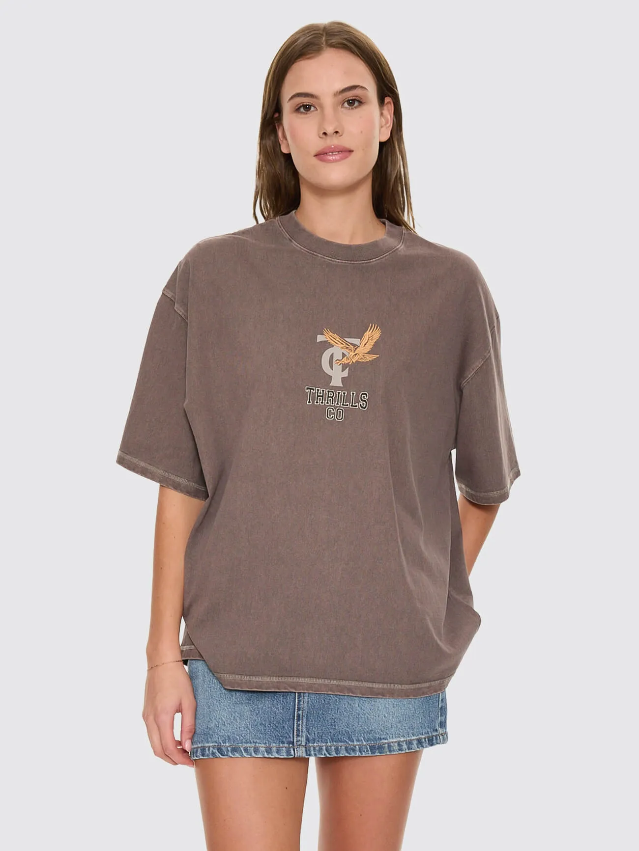 Take It Easy Oversized Tee - Clay Smoke sold by Thrills