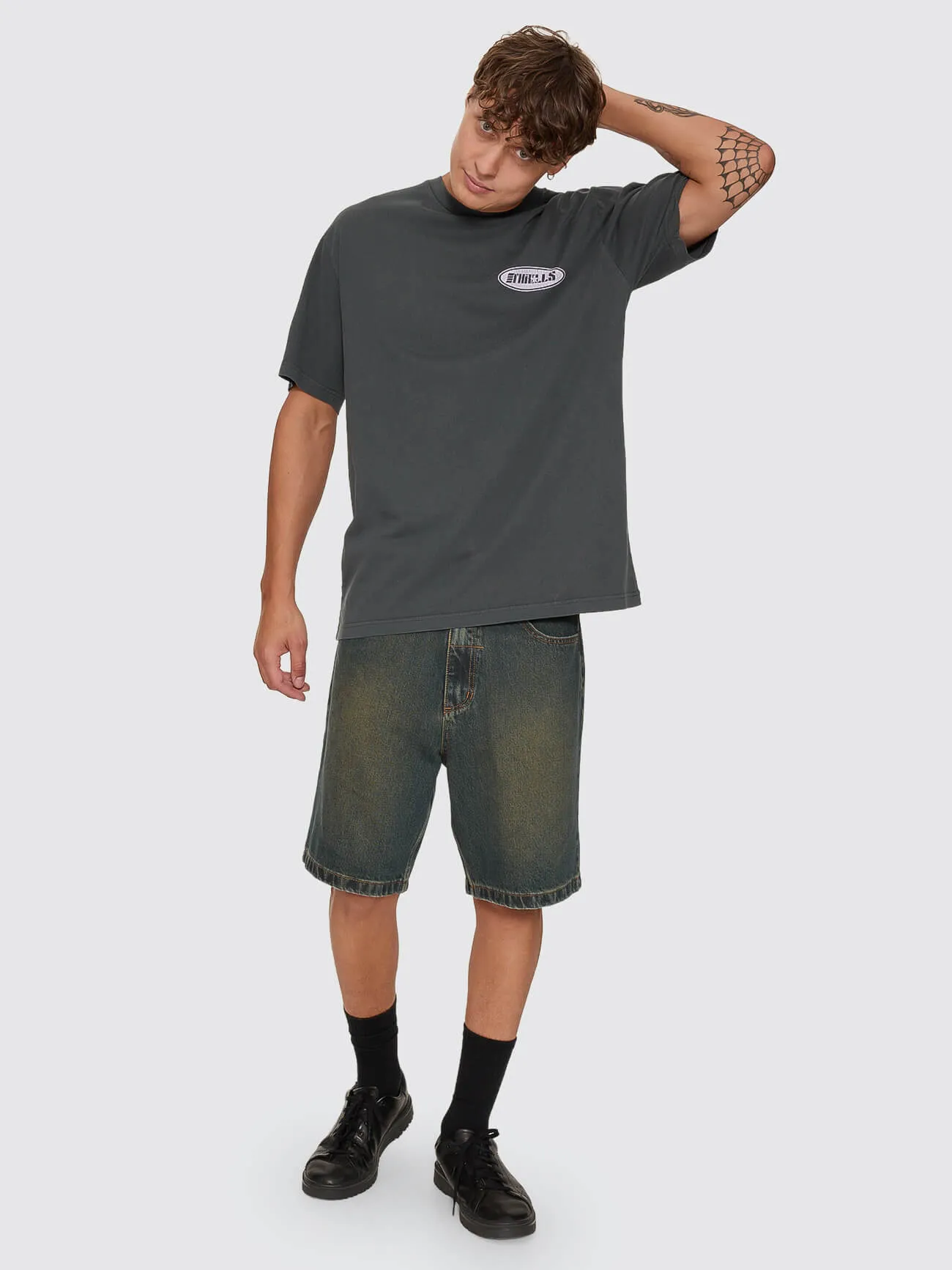 Odyssey Core Oversize Tee - Carbon sold by Thrills product image thumbnail 3