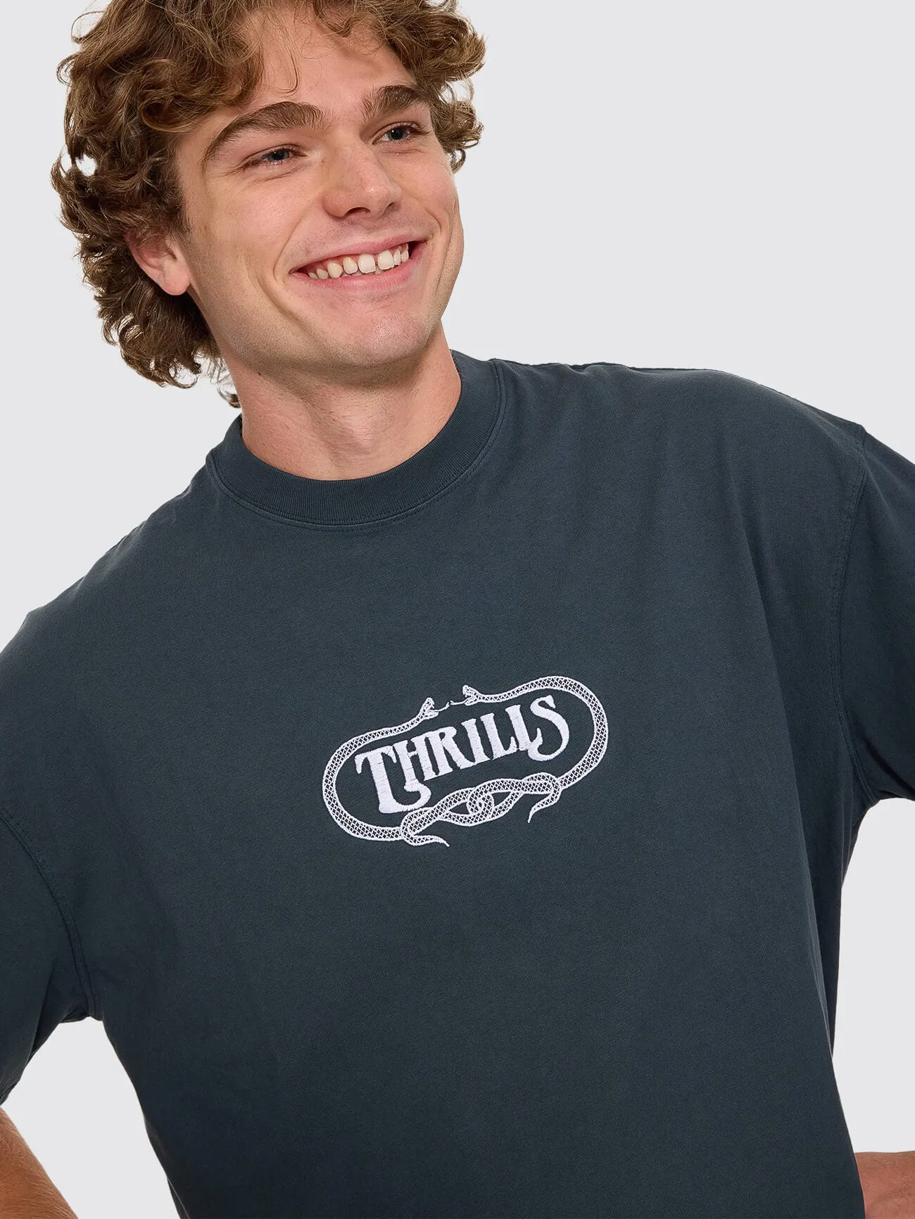 Double Time Oversize Box Tee - Petrol sold by Thrills product image thumbnail 2