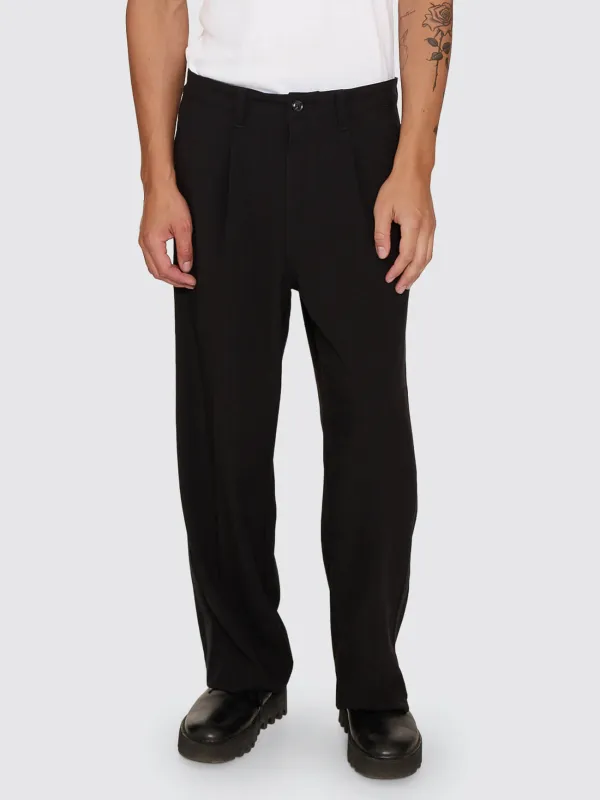 Jacob Tuxedo Big Slacker Cropped Pant - Black made by Thrills
