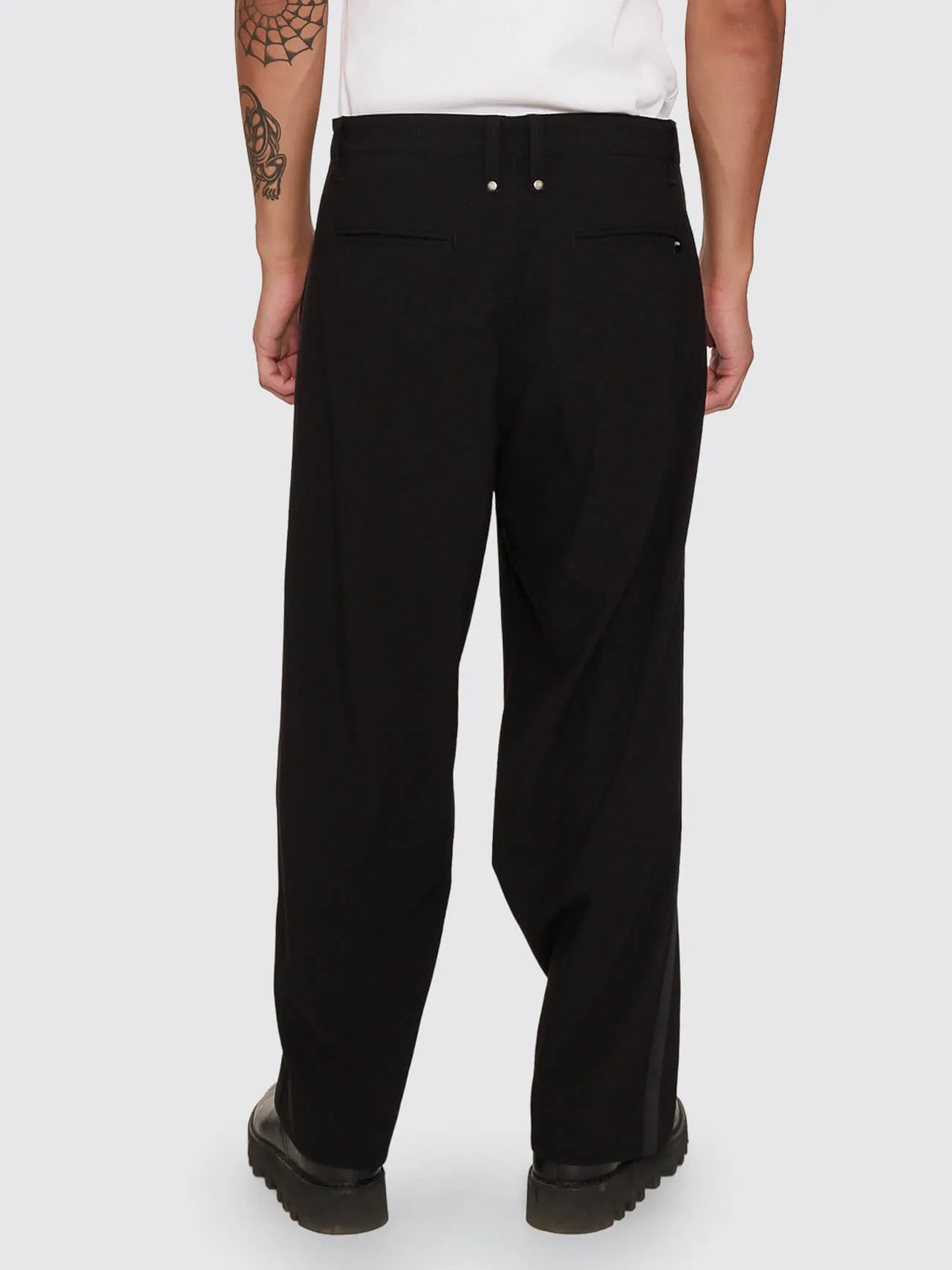 Jacob Tuxedo Big Slacker Cropped Pant - Black sold by Thrills product image thumbnail 4