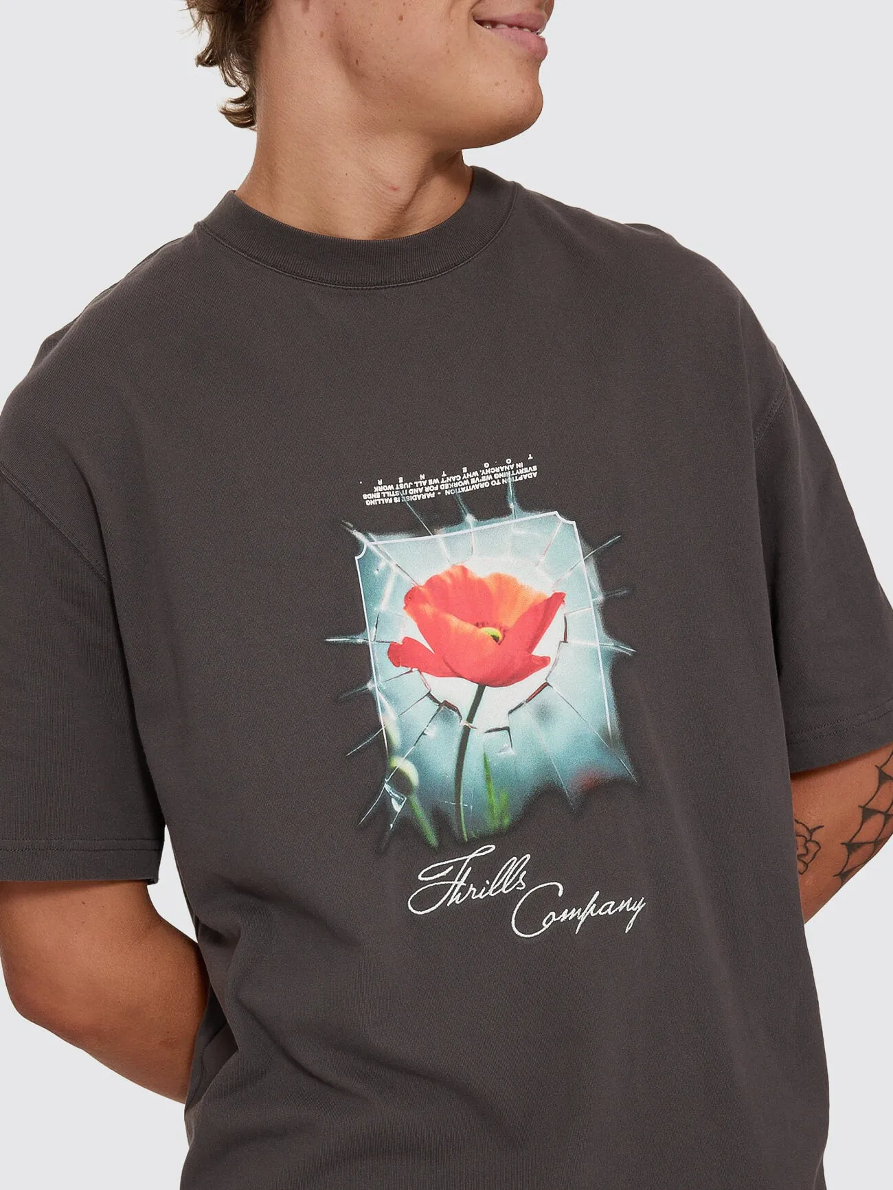 Together Together Oversize Box Crop Tee - Pirate Black sold by Thrills product image thumbnail 3