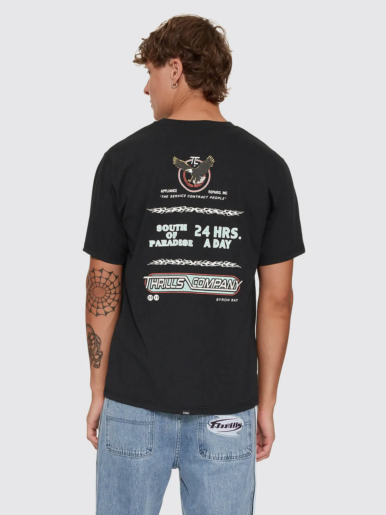 Servicing South Of Paradise Merch Tee - Washed Black sold by Thrills product image thumbnail 2