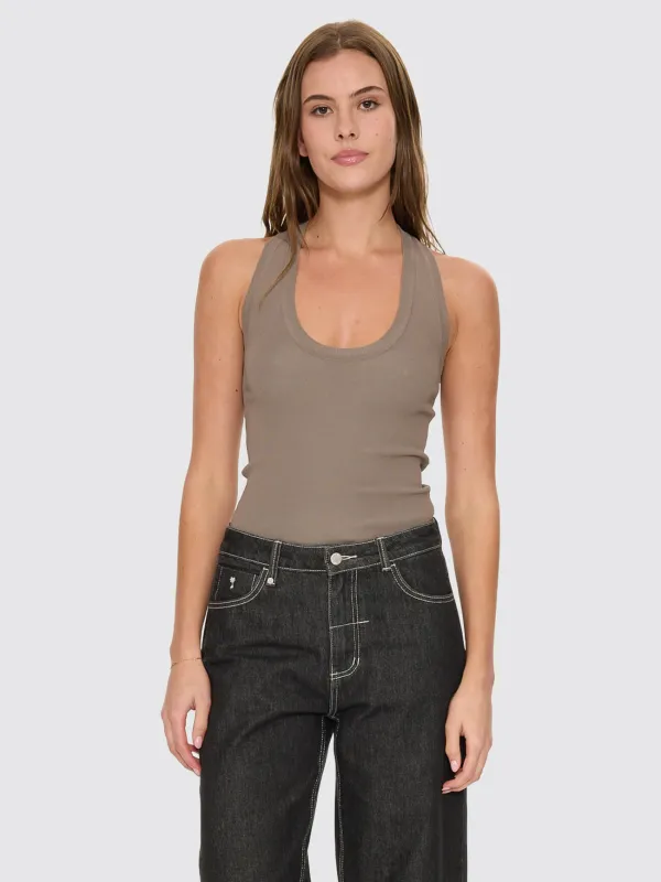 Astra V Neck Tank - Clay Smoke made by Thrills