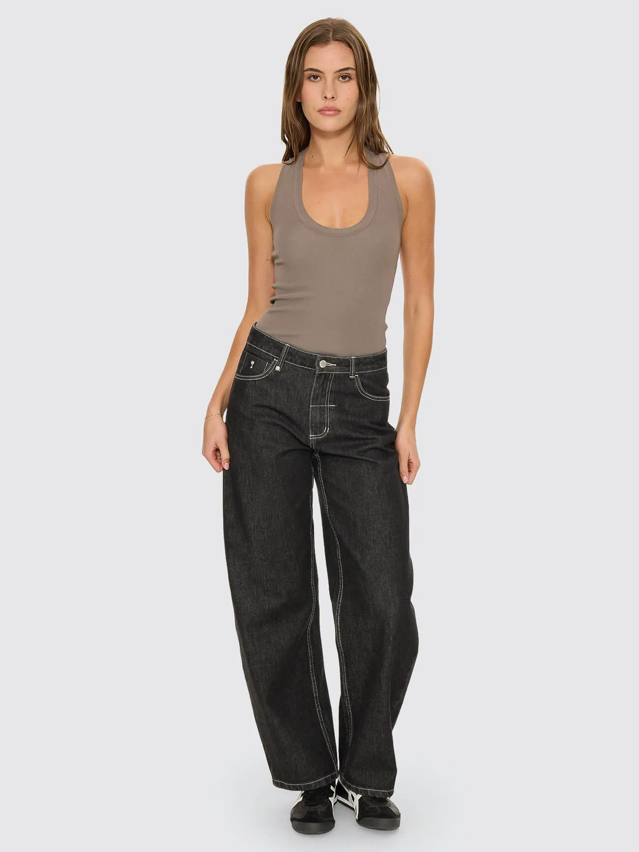 Astra V Neck Tank - Clay Smoke sold by Thrills product image thumbnail 5