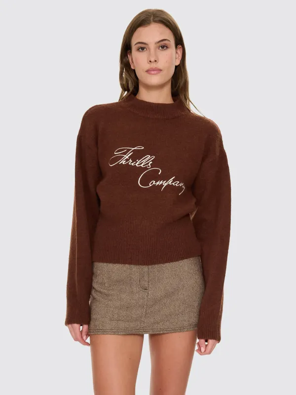 Studio Issue Knit Sweater - Brown made by Thrills