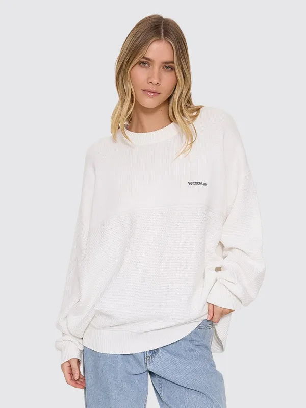 On Repeat Knit Pullover - Chalk made by Thrills