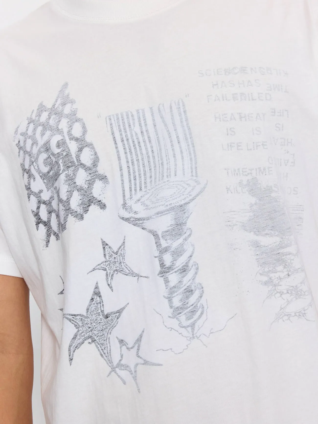 Heat is Life Merch Fit Cropped Tee - Dirty White sold by Thrills product image thumbnail 3