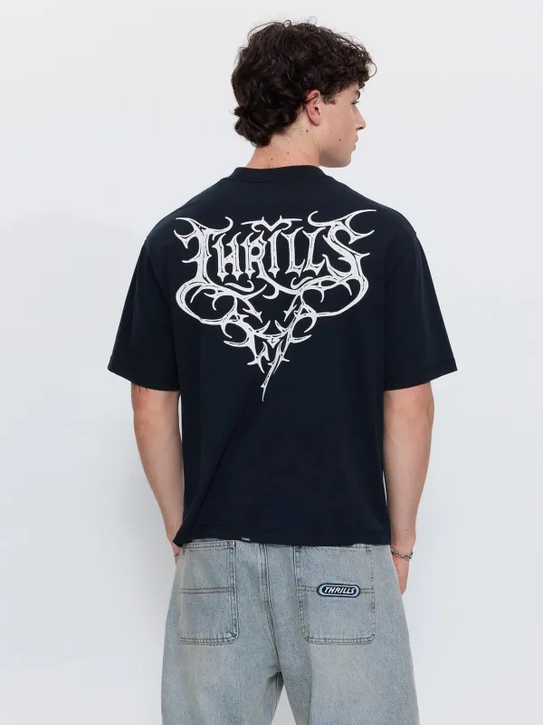 South of Heaven Box Crop Tee - Washed Black made by Thrills