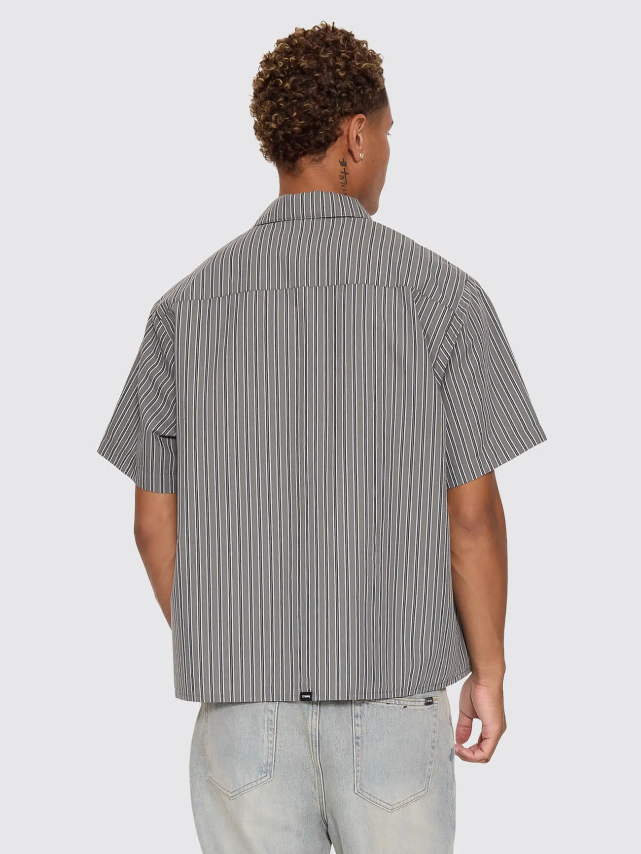Built To Last Cropped Short Sleeve Work Shirt - Beetle sold by Thrills product image thumbnail 4