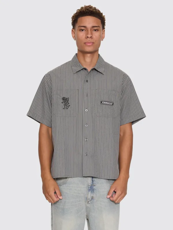 Built To Last Cropped Short Sleeve Work Shirt - Beetle made by Thrills