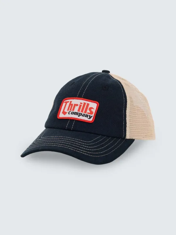 Banquet Trucker Cap - Black - Contrast Stitch made by Thrills