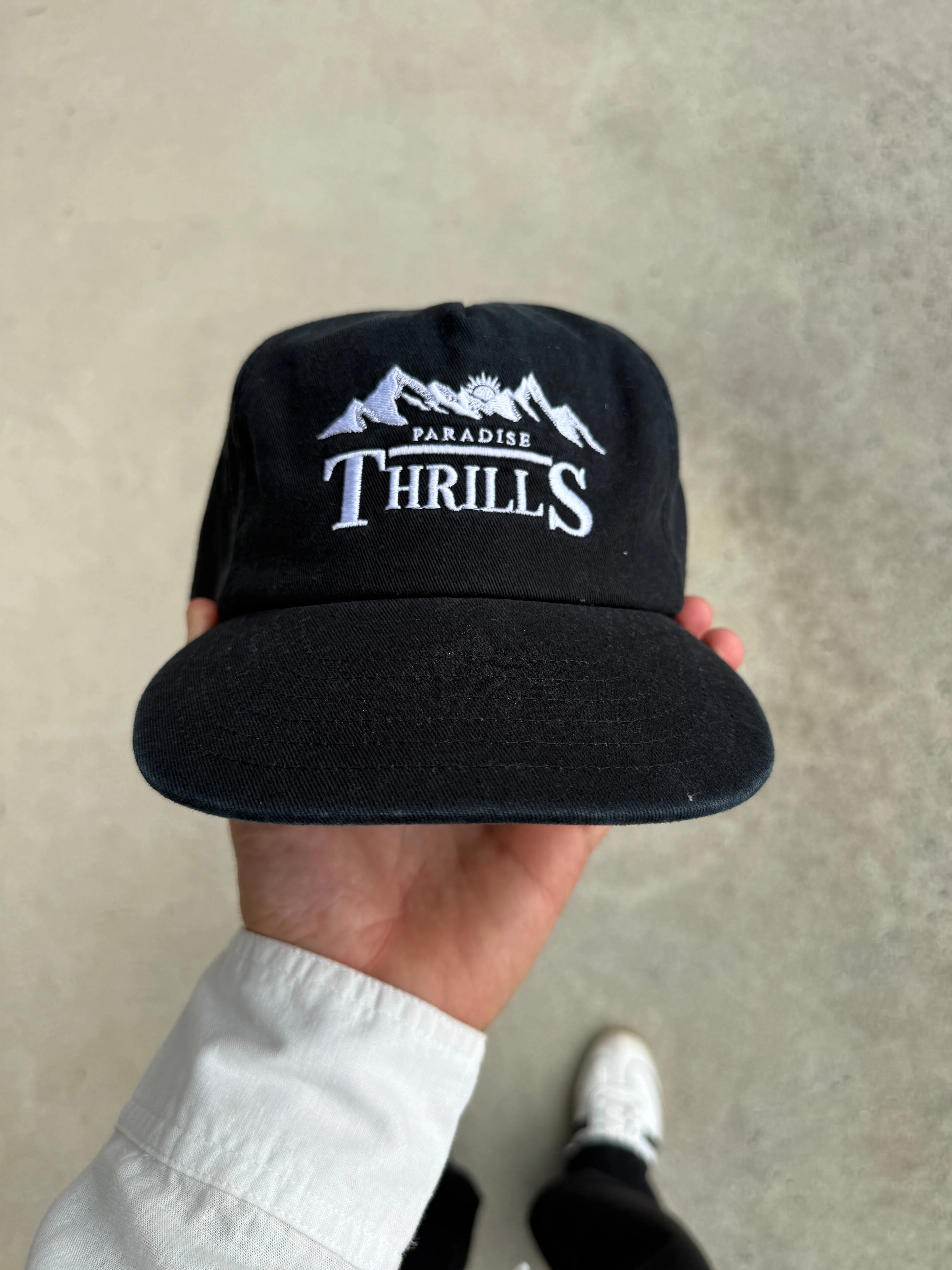 Touch the Sky 5 Panel Cap - Black sold by Thrills