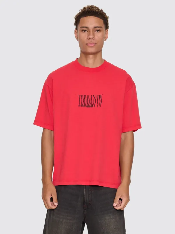 Chaotic Interventions Oversize Box Crop Tee - Winning Red made by Thrills