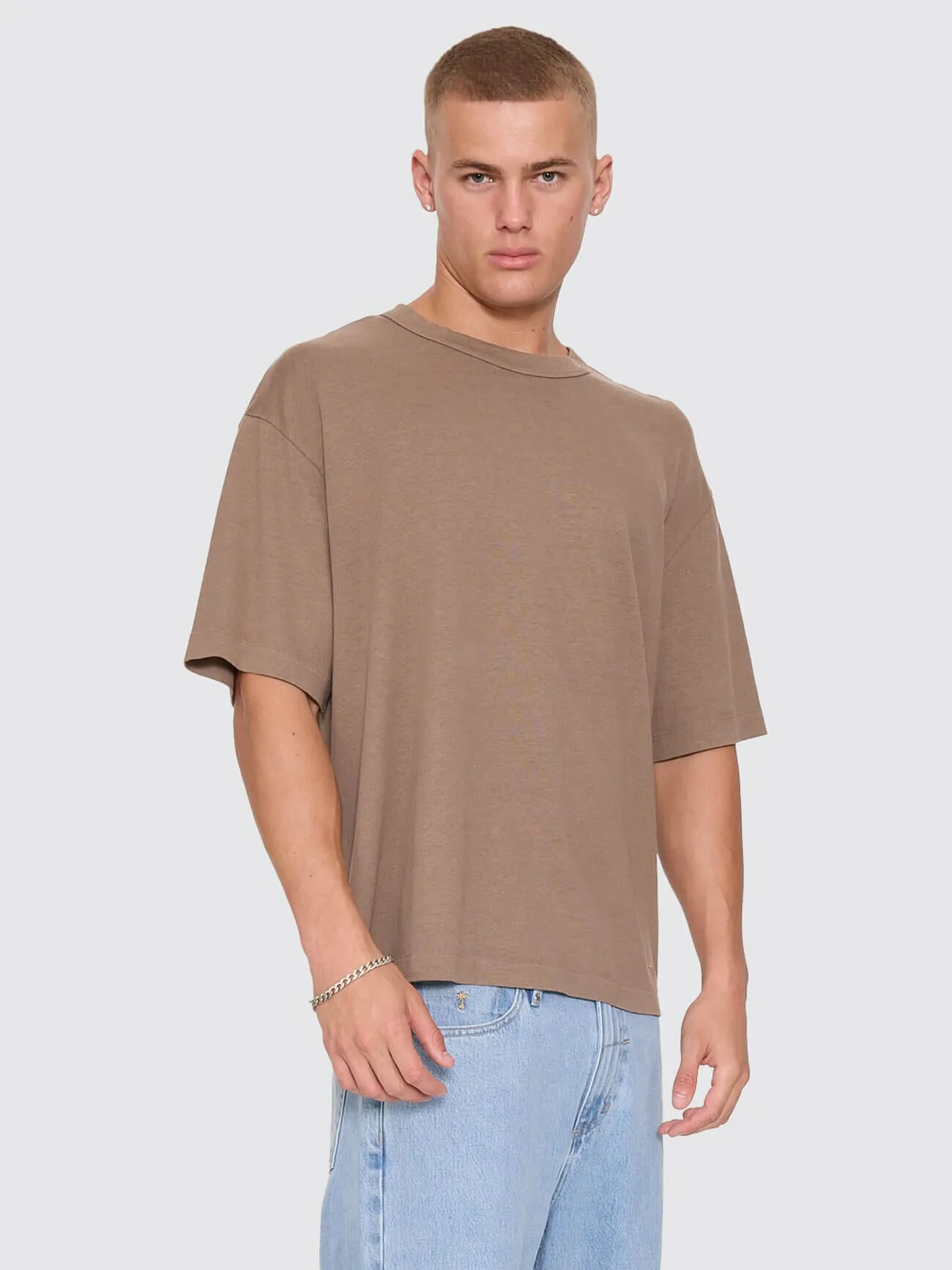 Hemp Thrills Embro Oversize Box Crop Tee - Falcon sold by Thrills product image thumbnail 4