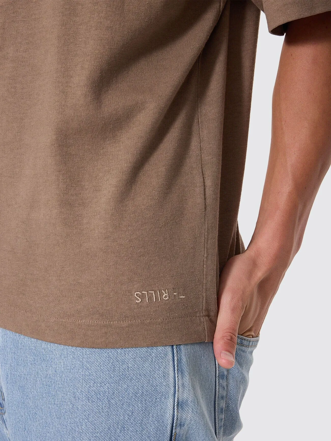 Hemp Thrills Embro Oversize Box Crop Tee - Falcon sold by Thrills product image thumbnail 2