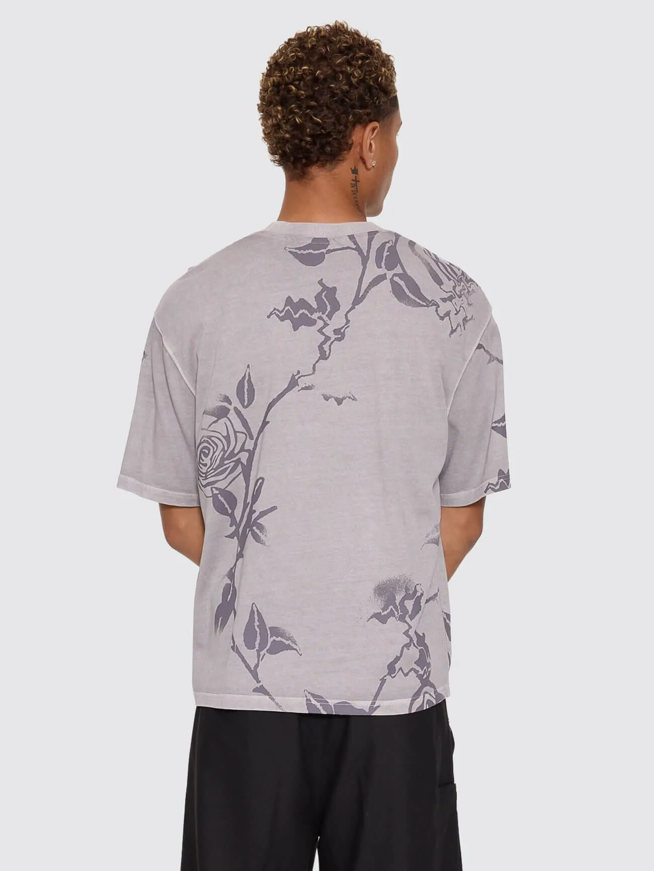Time Will Tell Allover Box Crop Tee - Rose Allover sold by Thrills product image thumbnail 4