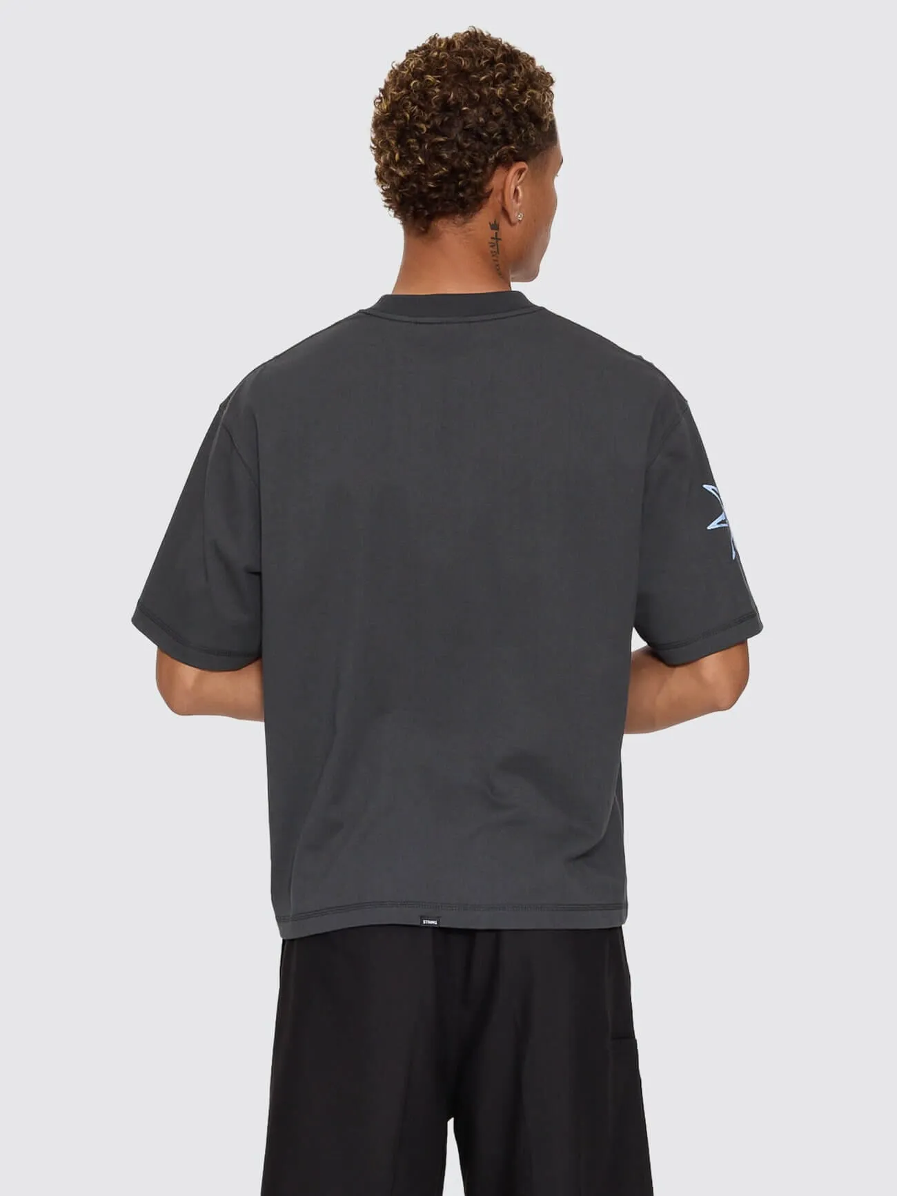 Stars Aligned Oversize Box Crop Tee - Carbon sold by Thrills product image thumbnail 5